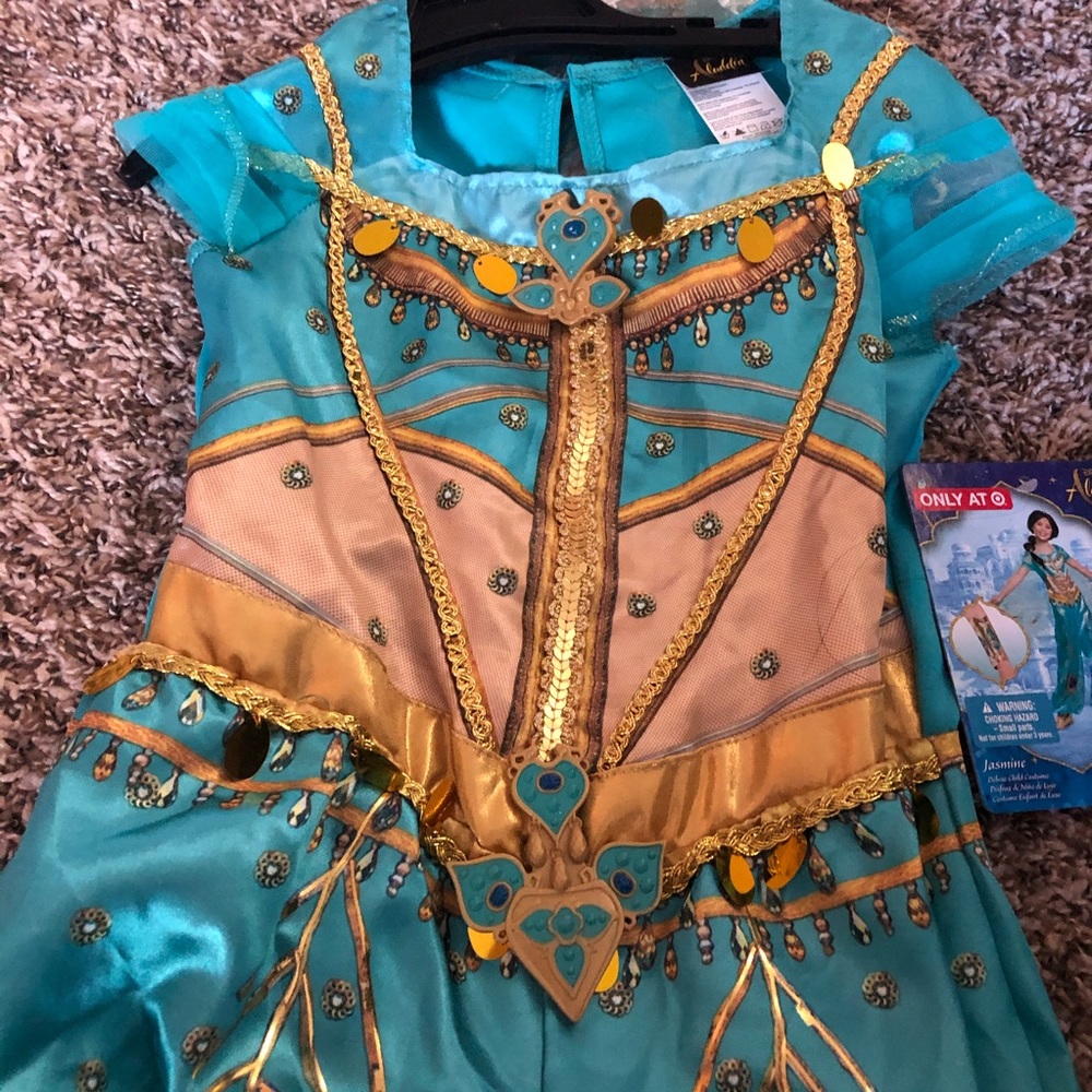 NWT Disney Jasmine from Aladdin Teal Costume XS - Picture 6 of 8